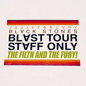 *4 for $30* Vintage RARE Nana Black Stones Tour Staff Sticker